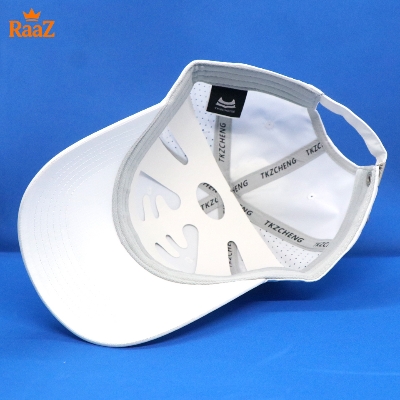 Picture of Full White RUIEE Ultra-Lightweight Parachute Mesh Running Cap For Men