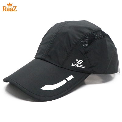 Picture of Black SDRUI High-Quality Parachute Mesh Performance Cap For Men