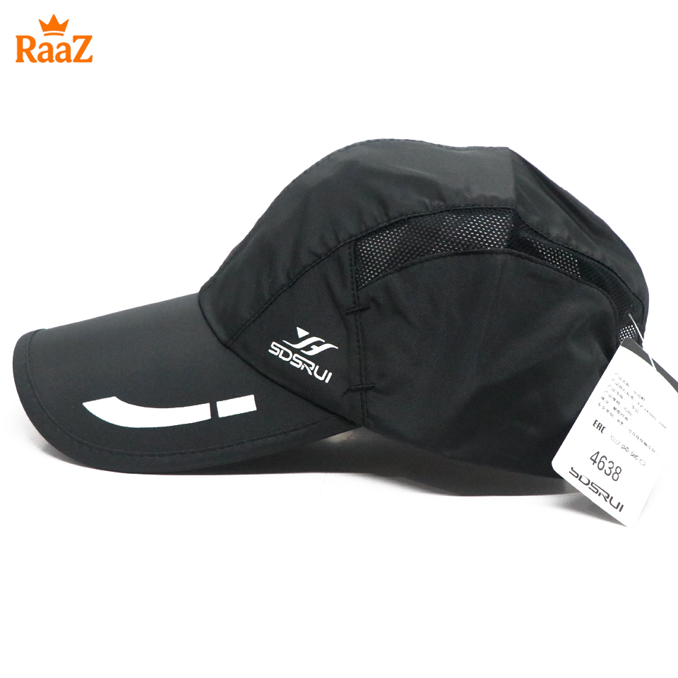 Picture of Black SDRUI High-Quality Parachute Mesh Performance Cap For Men