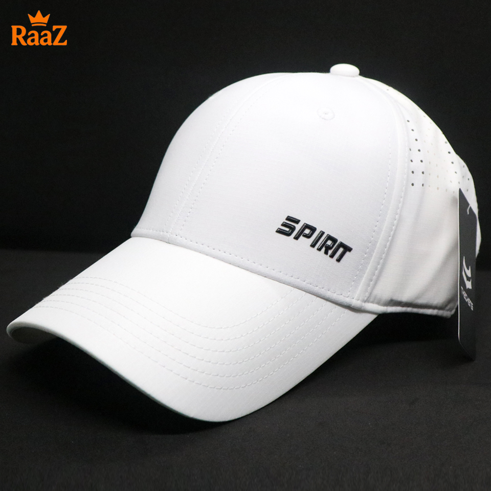 Picture of Full White SPIRIT Lightweight Quick-Dry Parachute Mesh Sports Cap For Men