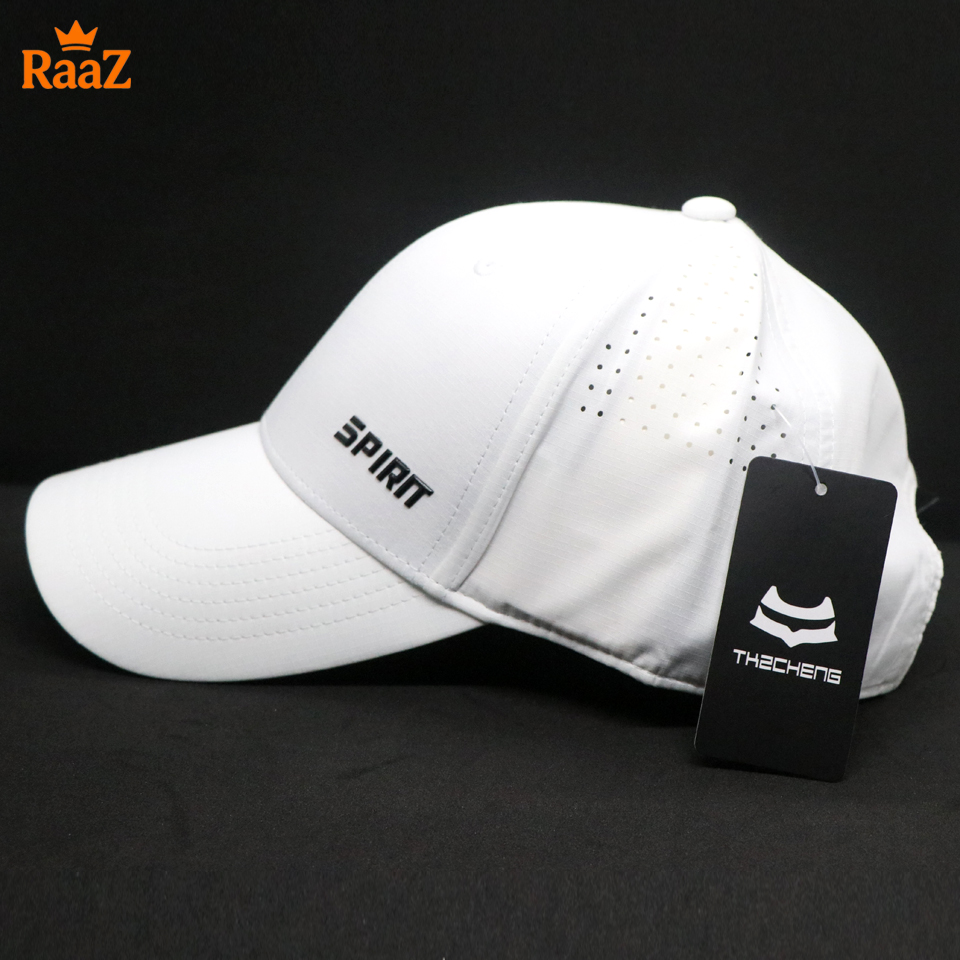 Picture of Full White SPIRIT Lightweight Quick-Dry Parachute Mesh Sports Cap For Men