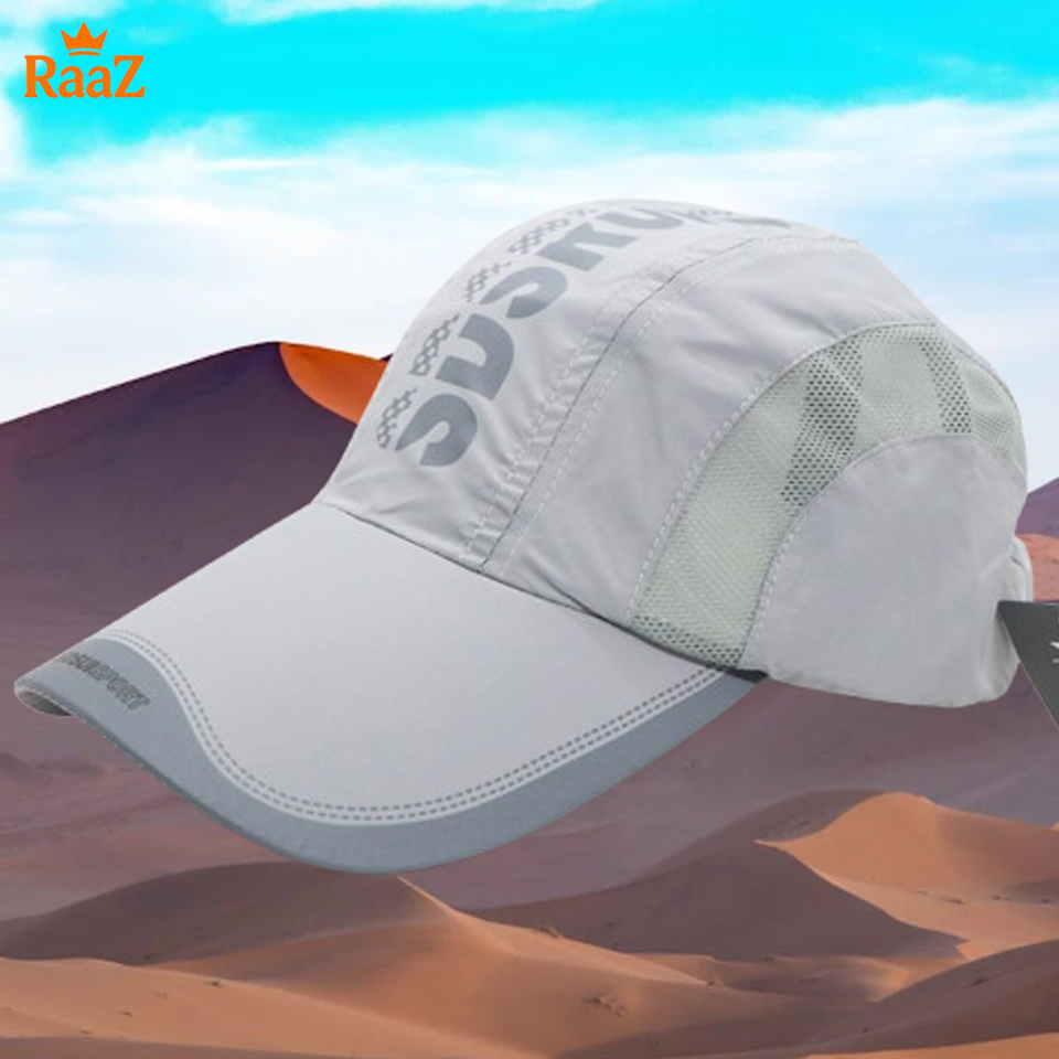 Picture of Silver SDSRUL Ultra-Lightweight Parachute Mesh Running Cap For Men
