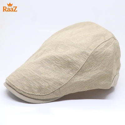 Picture of Off White Men’s Classic Cotton Flat Cap – Adjustable Duckbill Hat