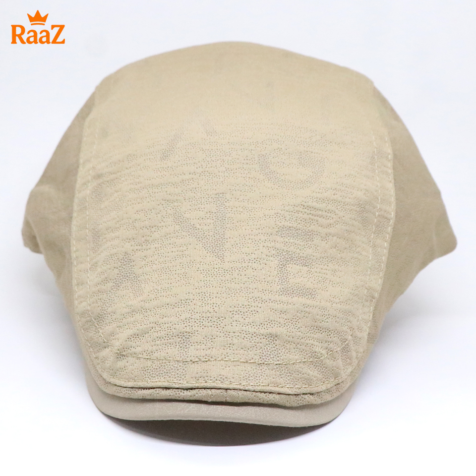 Picture of Off White Men’s Classic Cotton Flat Cap – Adjustable Duckbill Hat