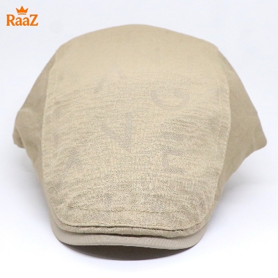 Picture of Off White Men’s Classic Cotton Flat Cap – Adjustable Duckbill Hat