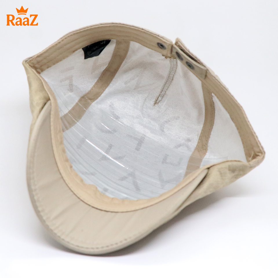 Picture of Off White Men’s Classic Cotton Flat Cap – Adjustable Duckbill Hat