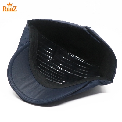 Picture of Navy Blue Vintage Style Wool Blend Flat Cap for Men – Adjustable Newsboy Hat