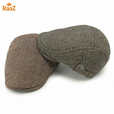 Picture of Vintage Style Wool Blend Flat Cap for Men – Adjustable Newsboy Hat