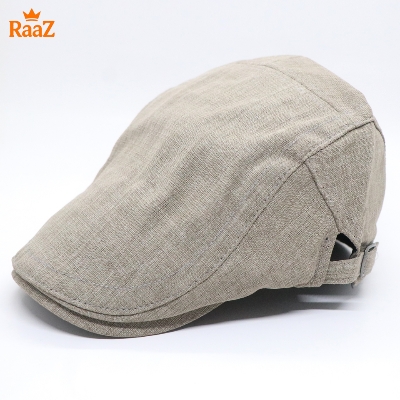 Picture of Beige Casual Retro Newsboy Flat Cap – Comfortable Cotton Fabric