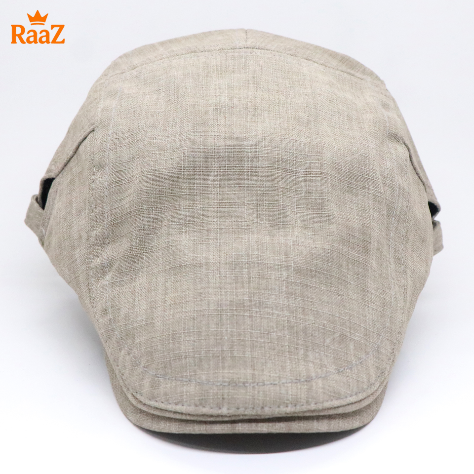 Picture of Beige Casual Retro Newsboy Flat Cap – Comfortable Cotton Fabric