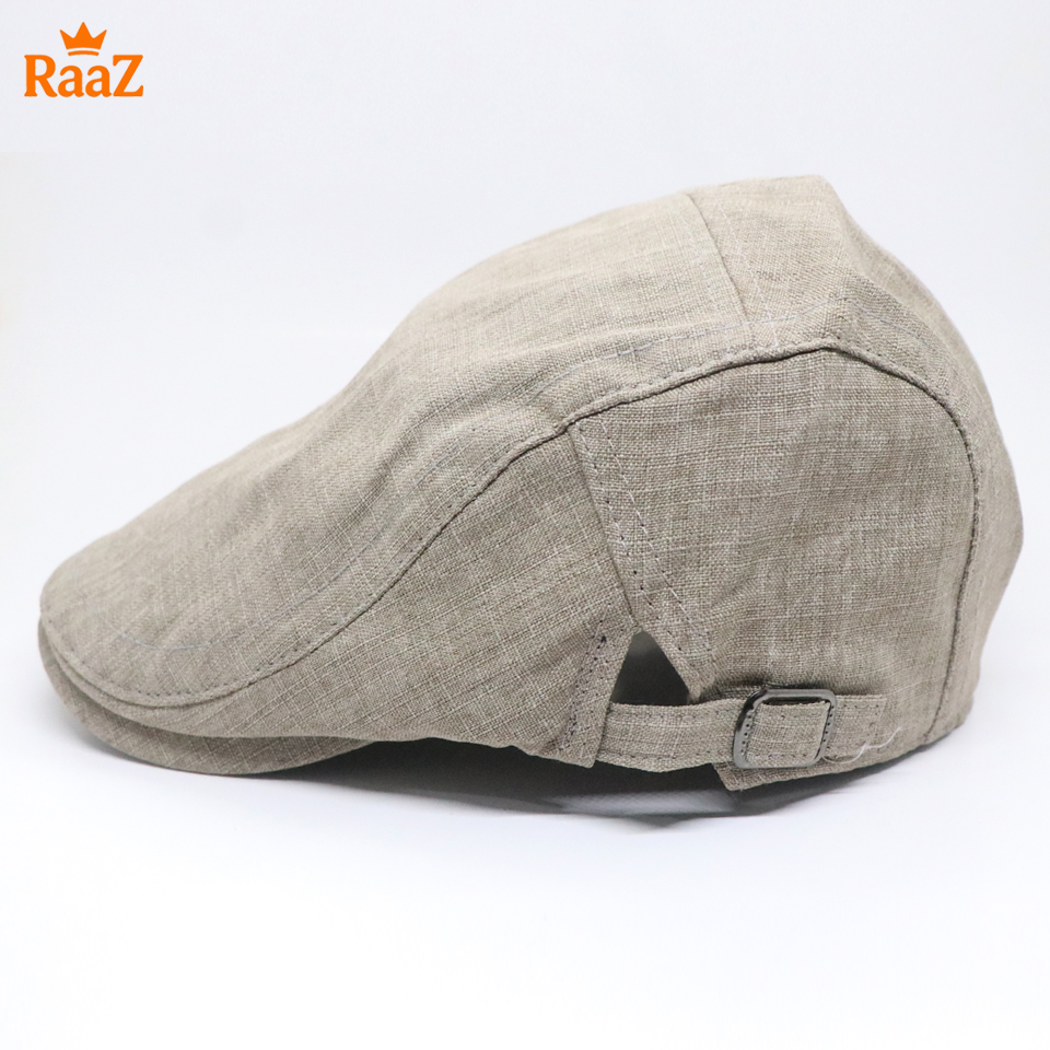 Picture of Beige Casual Retro Newsboy Flat Cap – Comfortable Cotton Fabric