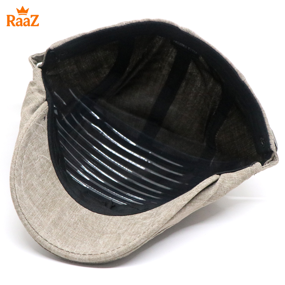 Picture of Beige Casual Retro Newsboy Flat Cap – Comfortable Cotton Fabric