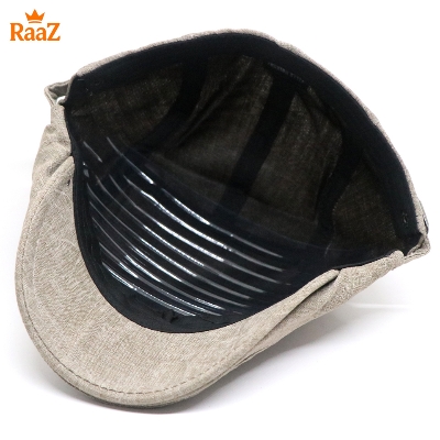 Picture of Beige Casual Retro Newsboy Flat Cap – Comfortable Cotton Fabric