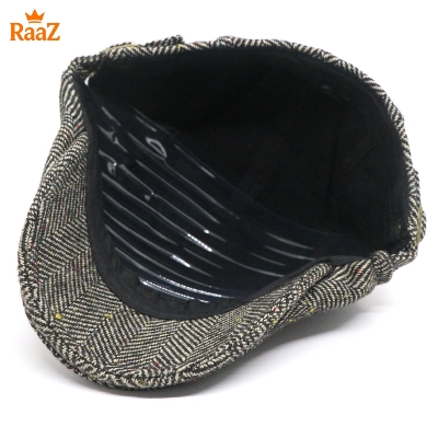 Picture of Mix Brown Vintage Style Wool Blend Flat Cap for Men – Adjustable Newsboy Hat