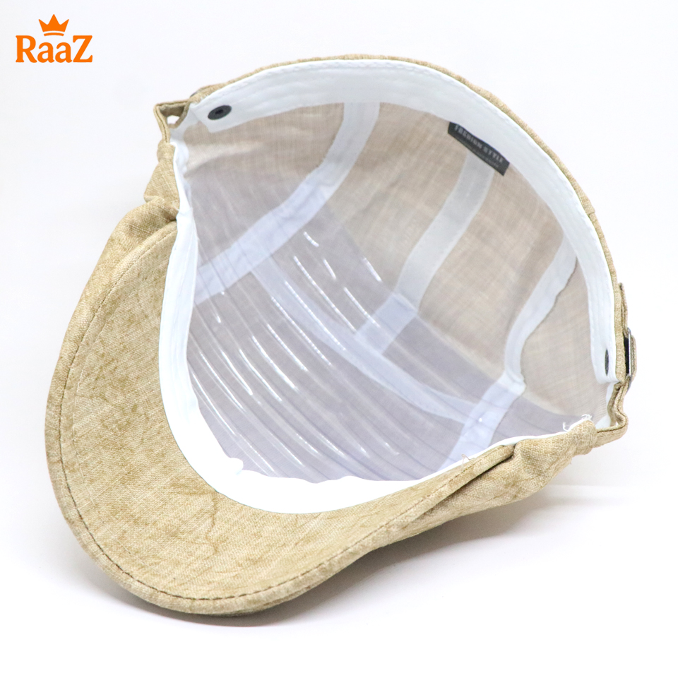 Picture of Brown Casual Retro Newsboy Flat Cap – Comfortable Cotton Fabric