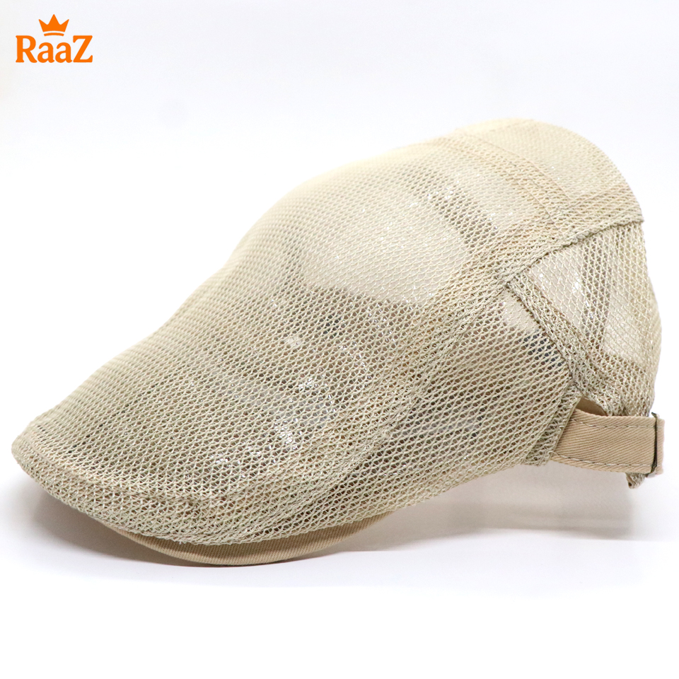 Picture of Brown Lightweight Summer Mesh Flat Cap for Men – Breathable Outdoor Hat
