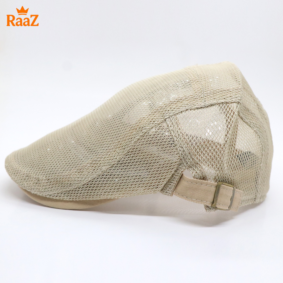 Picture of Brown Lightweight Summer Mesh Flat Cap for Men – Breathable Outdoor Hat