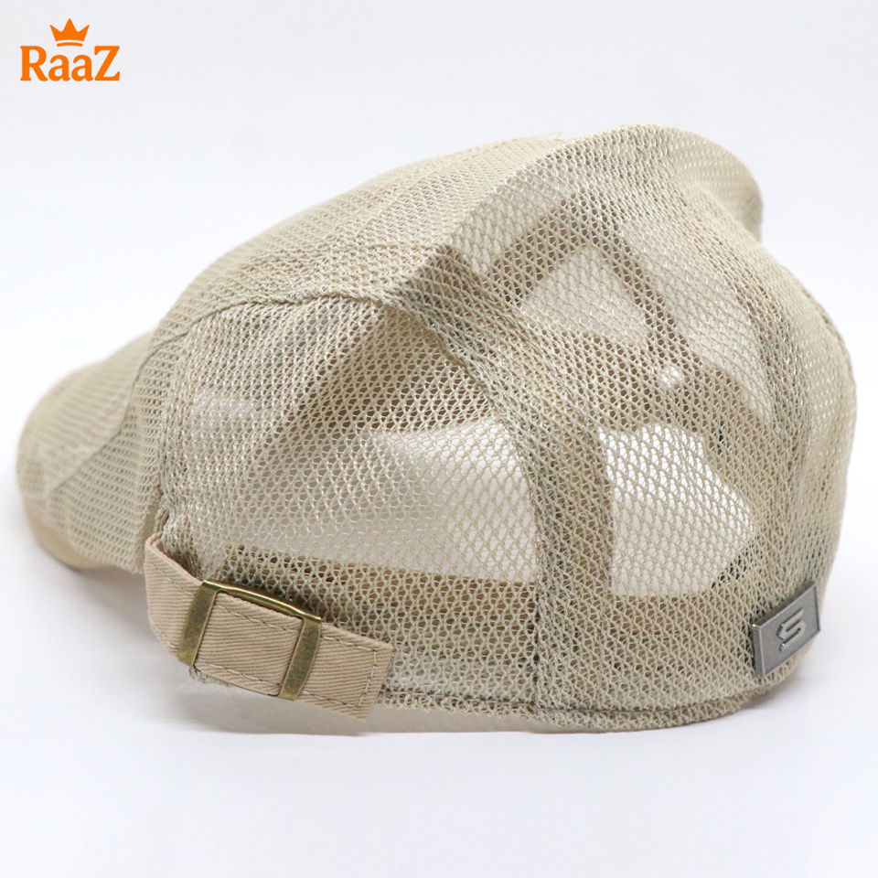 Picture of Brown Lightweight Summer Mesh Flat Cap for Men – Breathable Outdoor Hat