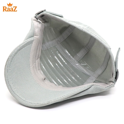Picture of White Summer Breathable Mesh Flat Cap – Casual Adjustable Driving Cap