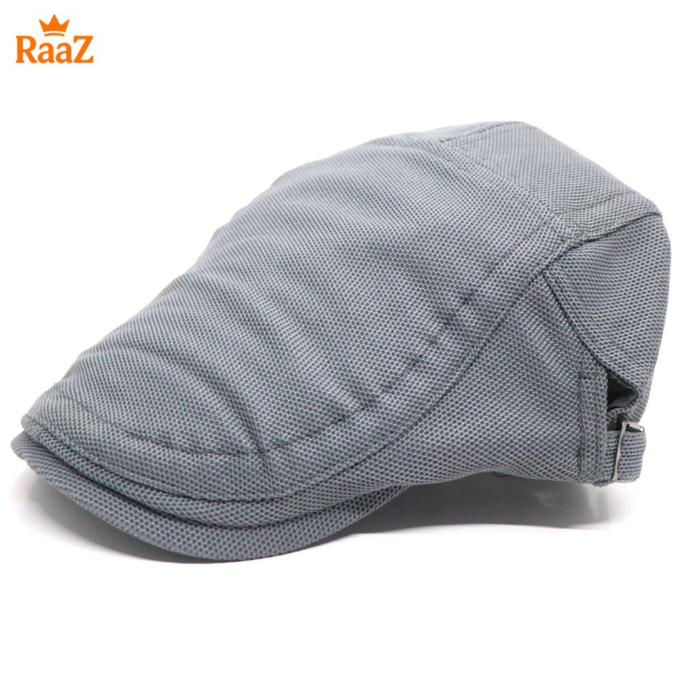 Picture of Silver Summer Breathable Mesh Flat Cap – Casual Adjustable Driving Cap