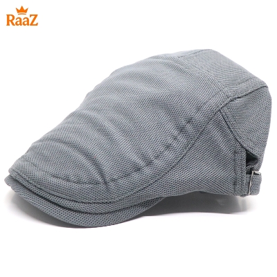 Picture of Silver Summer Breathable Mesh Flat Cap – Casual Adjustable Driving Cap
