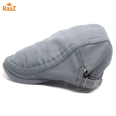 Picture of Silver Summer Breathable Mesh Flat Cap – Casual Adjustable Driving Cap