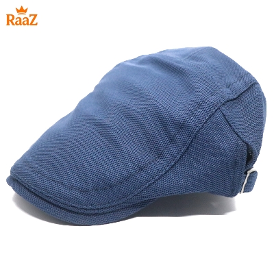 Picture of Navy Blue Summer Breathable Mesh Flat Cap – Casual Adjustable Driving Cap