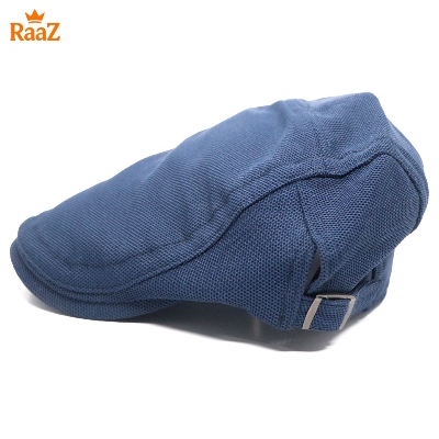 Picture of Navy Blue Summer Breathable Mesh Flat Cap – Casual Adjustable Driving Cap