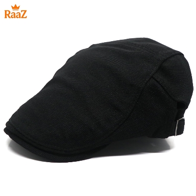Picture of Black Summer Breathable Mesh Flat Cap – Casual Adjustable Driving Cap