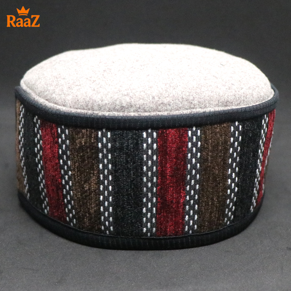 Picture of White High-Quality Woolen Pakol Cap Authentic Style Hat