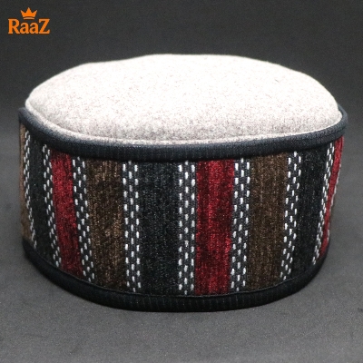 Picture of White High-Quality Woolen Pakol Cap Authentic Style Hat