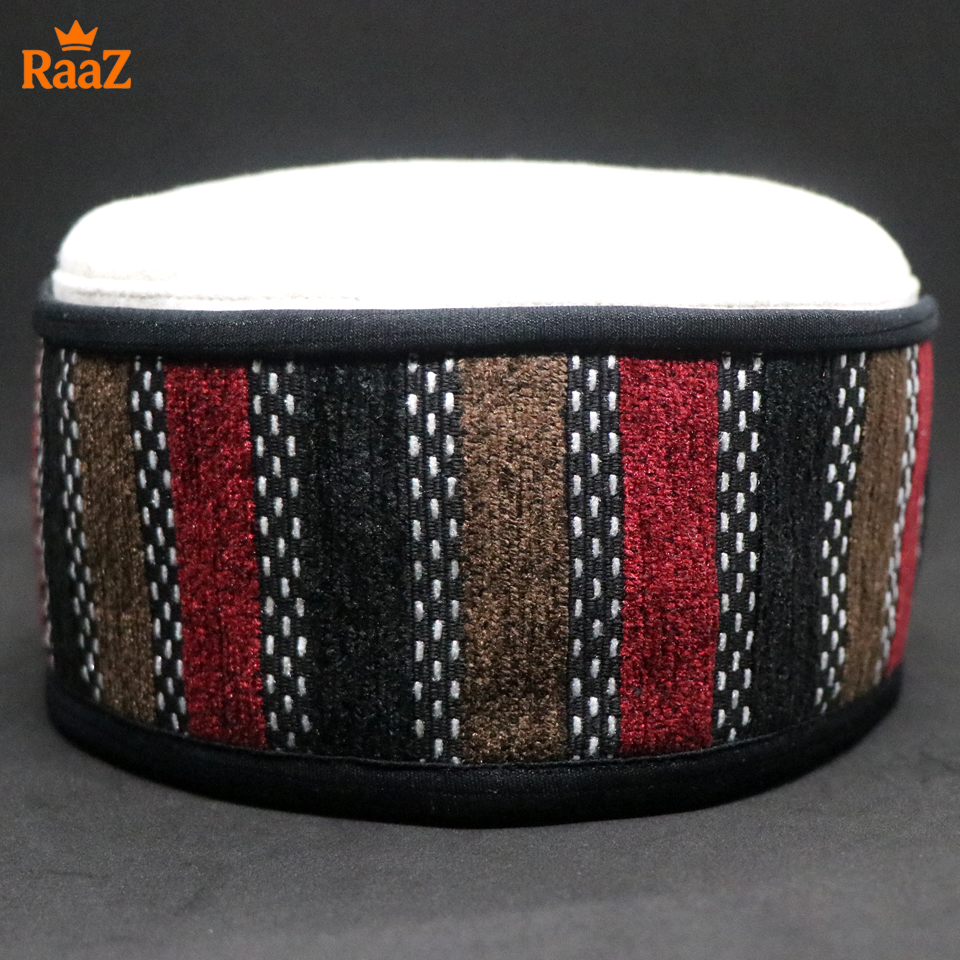 Picture of White High-Quality Woolen Pakol Cap Authentic Style Prayer Hat Tupi