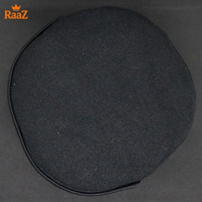 Picture of Black High-Quality Woolen Pakol Cap Authentic Style Prayer Hat Tupi