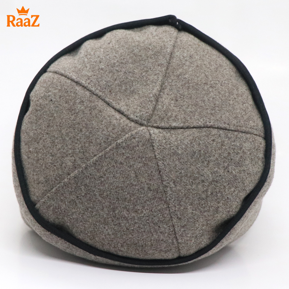 Picture of Brown Soft Woolen Pakol Cap for Men Ethnic Afghan & Pakistani Headwear Prayer Tupi