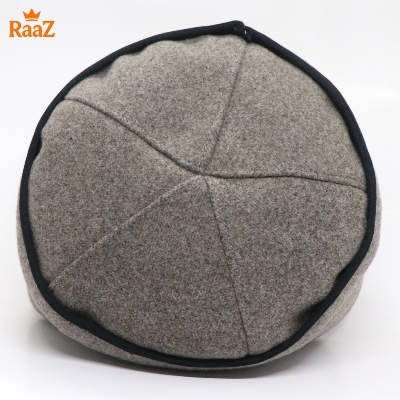 Picture of Brown Soft Woolen Pakol Cap for Men Ethnic Afghan & Pakistani Headwear Prayer Tupi