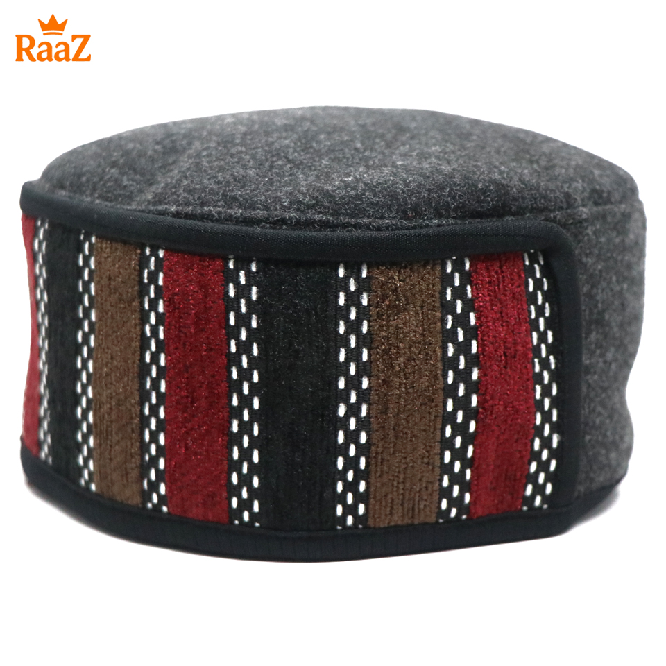 Picture of Ash Handcrafted Wool Pakol Hat Traditional Shah Cap Tupi