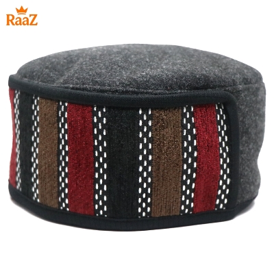 Picture of Ash Handcrafted Wool Pakol Hat Traditional Shah Cap Tupi
