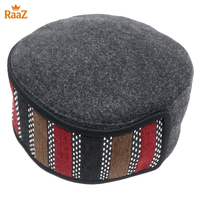 Picture of Ash Handcrafted Wool Pakol Hat Traditional Shah Cap Tupi