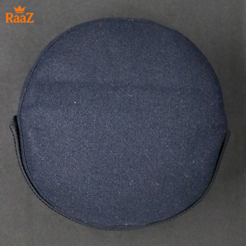 Picture of Navy Blue High-Quality Woolen Pakol Cap Authentic Style Prayer Hat Tupi