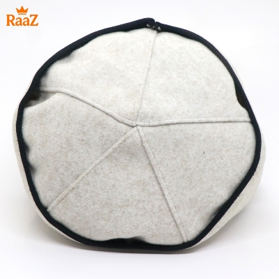 Picture of Beige Soft Woolen Pakol Cap for Men Ethnic Afghan & Pakistani Headwear Prayer Tupi