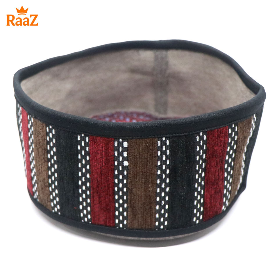 Picture of Brown Handcrafted Wool Pakol Hat Traditional Shah Cap Tupi