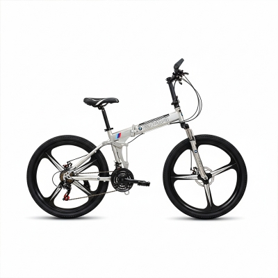 Picture of BMW (M6) Folding Bicycle | 26 Inch | Alloy Wheel | 03 Nives | Double Suspension | Shimano Gear & Brake | Double Disk Brake | Ash Color