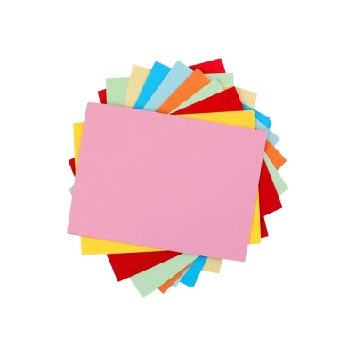 Picture of Color Paper A4 for Craft, Art & Photocopy - 100 Sheets. 10 Colour. 80GSM