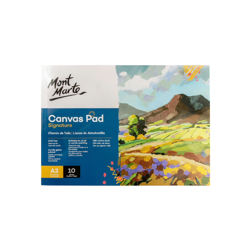 Picture of Canvas Pad By Mont Marte Signature 10 Sheet-A3 Siza (11.7 x 16.5in)