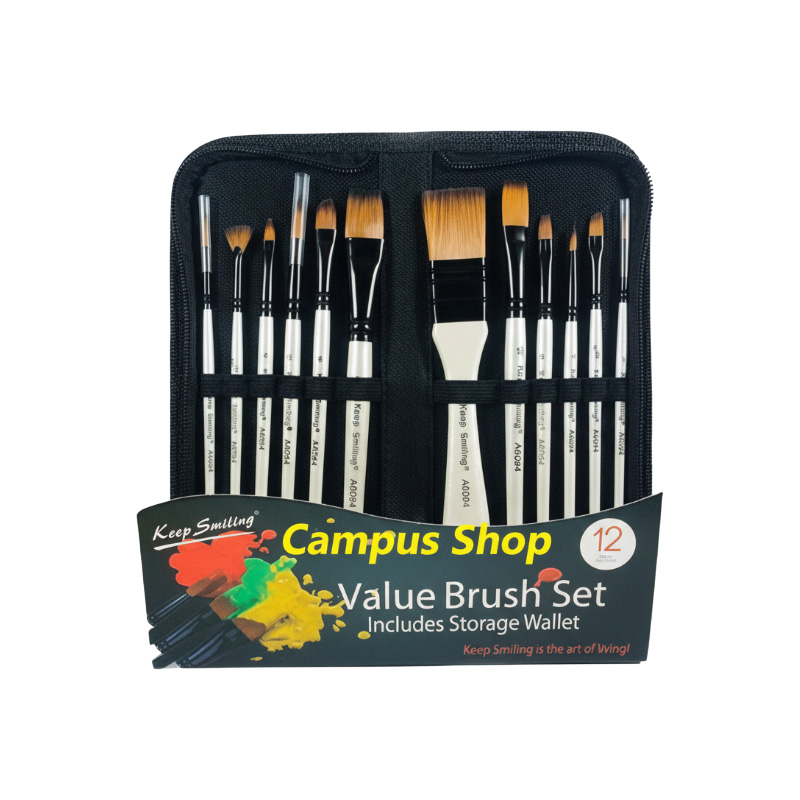 Picture of Keep Smiling Artists Painting Value Brush Set of 12