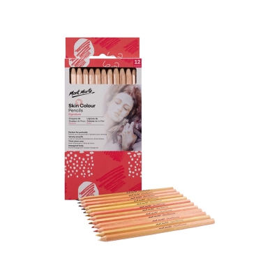 Picture of Mont Marte Skin Colour Pencils Set 12 Color Box