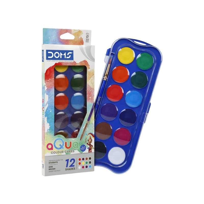 Picture of Doms Water Colour cakes 12 Colors for WaterColor Painting