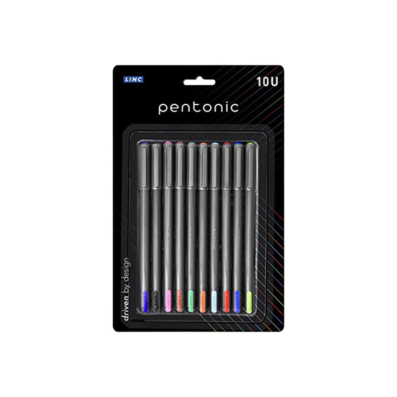 Picture of Linc Pentonic 10 Color Smooth Ball Pen Set - Pen