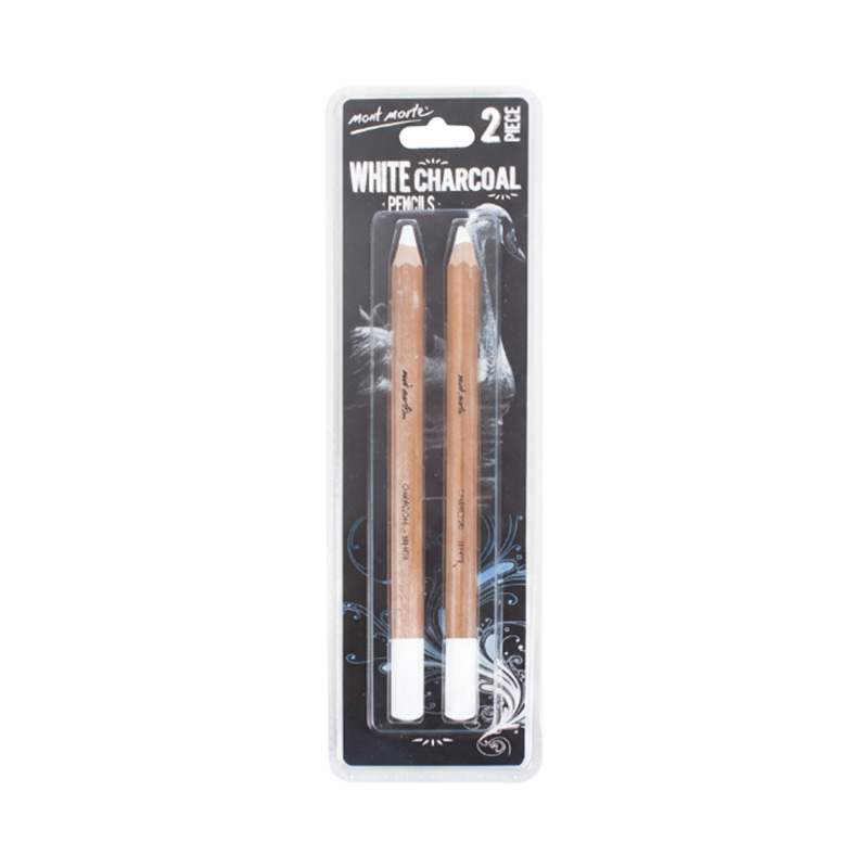 Picture of Mont Marte Signature White Charcoal Pencils Lge Hex 2pce