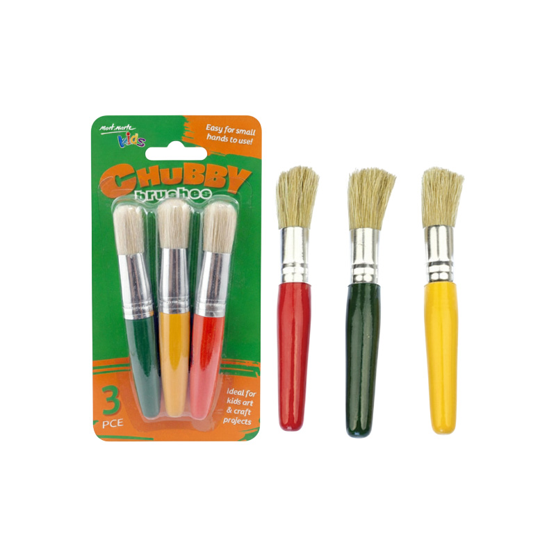 Picture of Mont Marte Kids Colour Chubby Brushes- 3pce